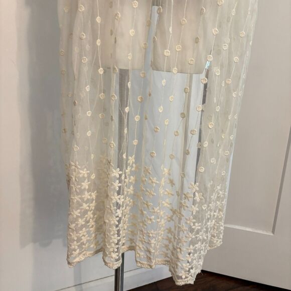 Forever 21 size 2x Boho Cottage Frilly Lacey Western Coquette Kimono Cardigan - Picture 5 of 7